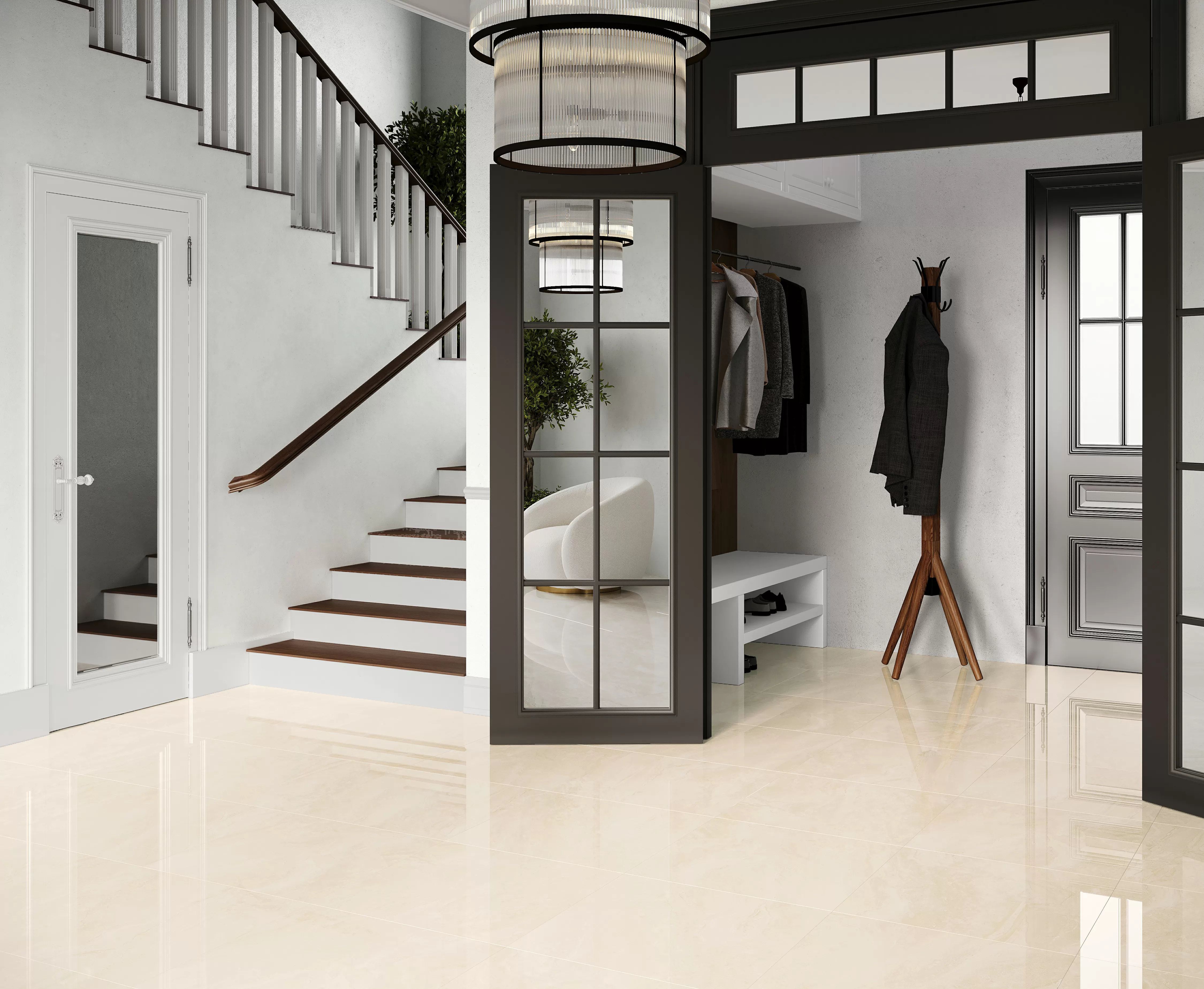 Керамогранит LP6060G0101R Polaris Beige бежевый матовый карвинг 59,5х59,5