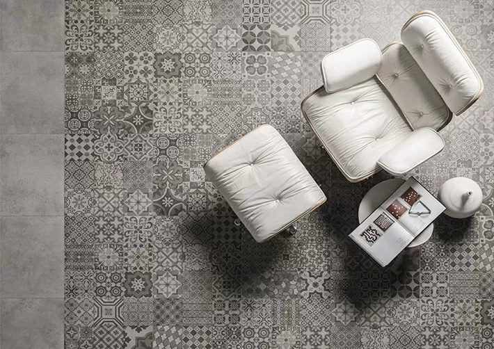Керамогранит V55907261 Deco Roche Acero 9 Pav. 59,6x59,6