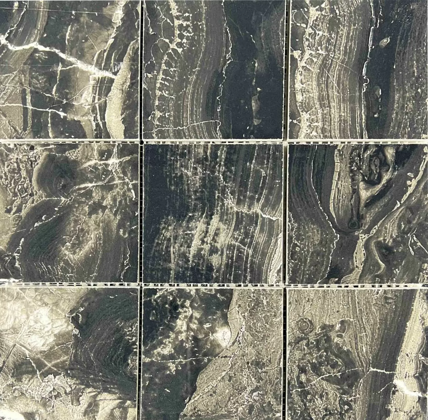 Мозаика Mosaic Detroit Black 9.5х9.5 300x300