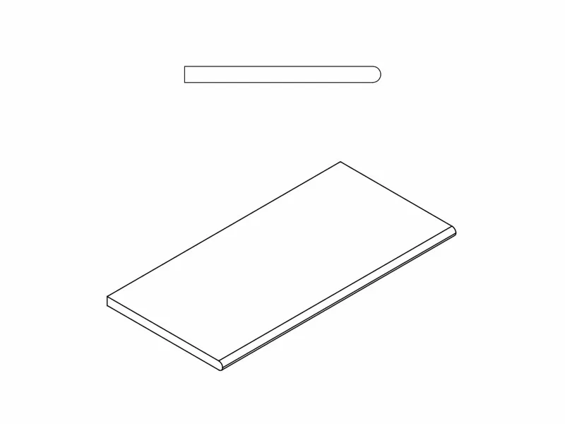 Керамогранит 620090000699 Бортик Скайфолл Гриджио Альпино закругленный 30х60