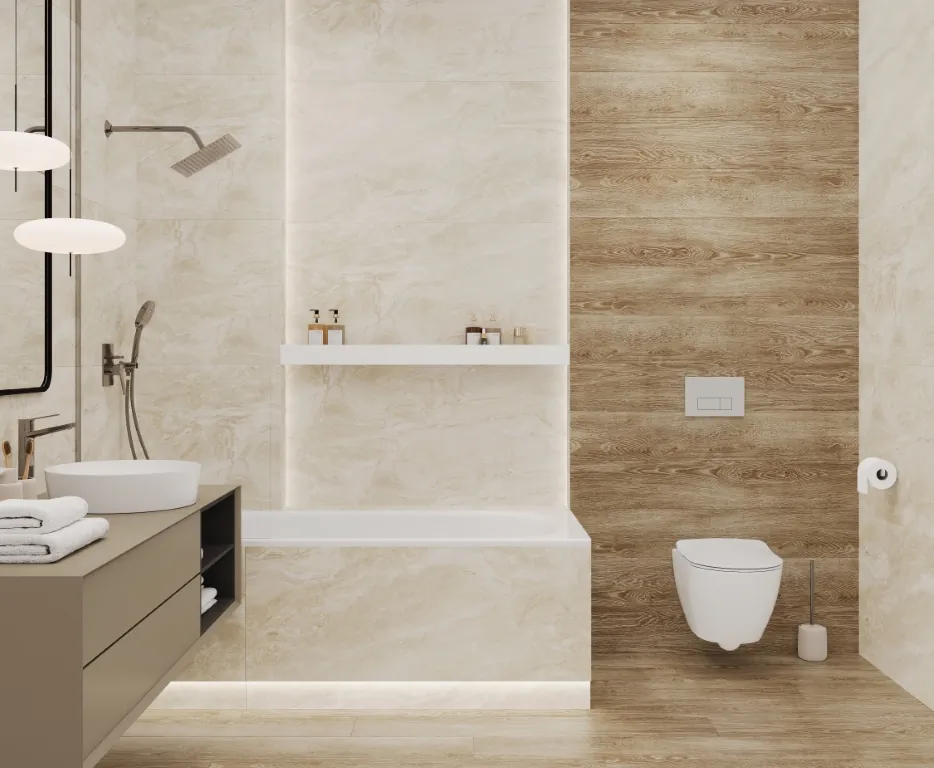 Керамогранит LP6060G0101R Polaris Beige бежевый матовый карвинг 59,5х59,5