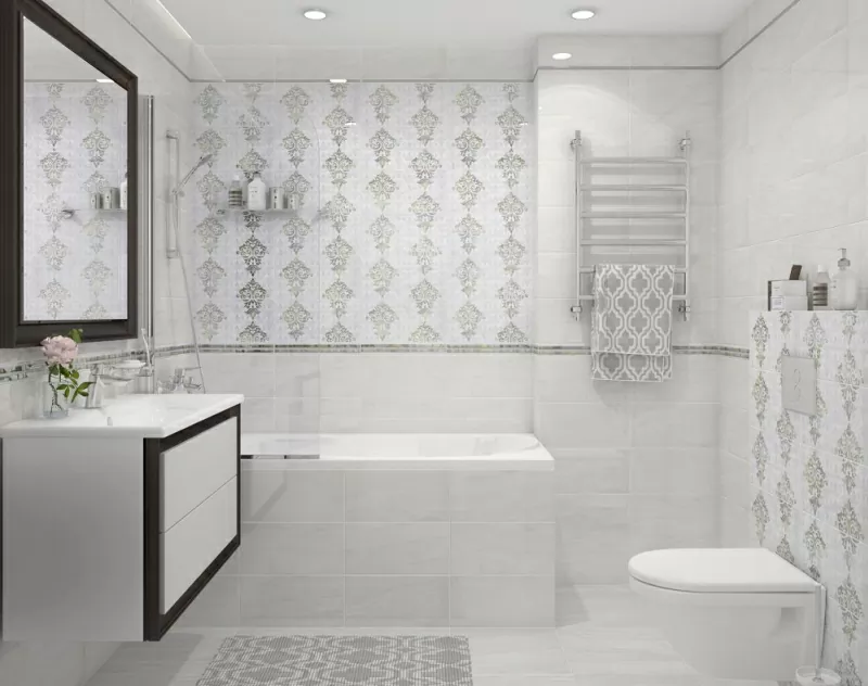 Керамогранит Frame белый 40х40