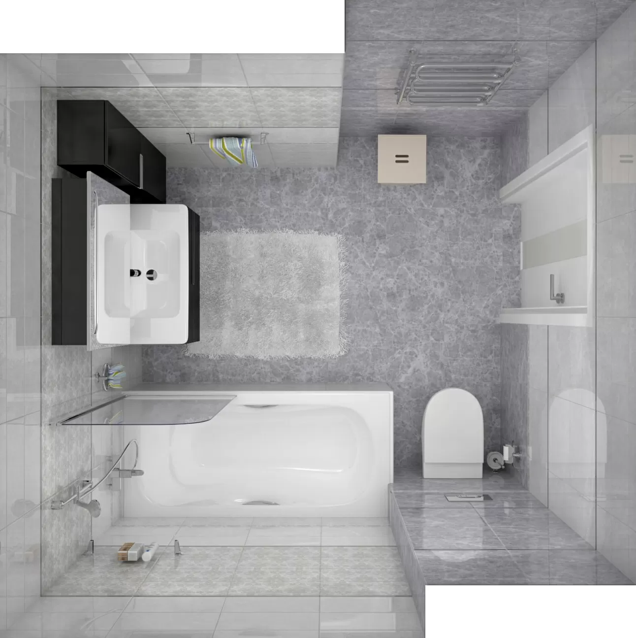 Керамогранит Afina тёмно-серый 40х40x0,7