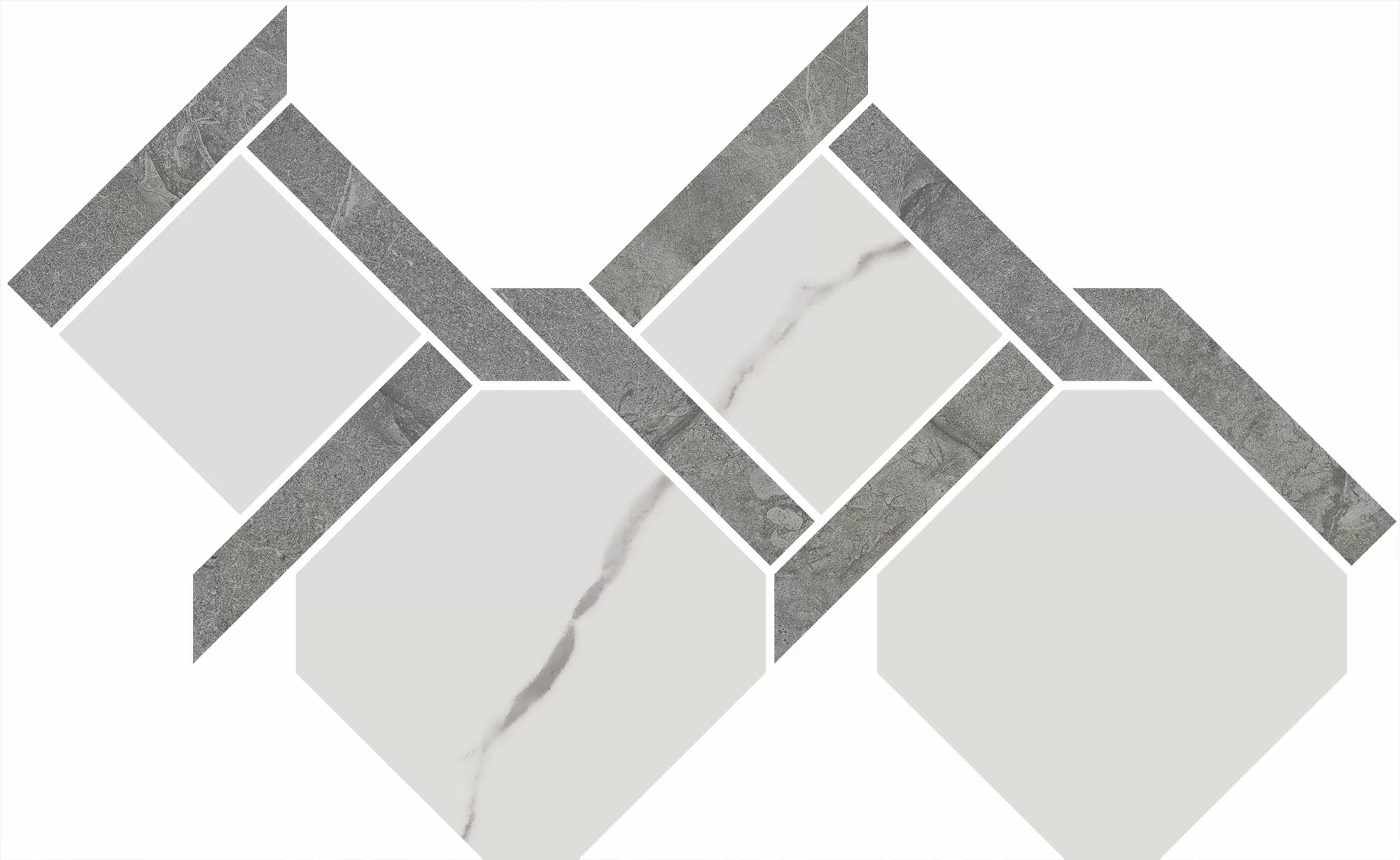 Керамогранит ID167 Декор Риальто 3 наборный лаппатированный 48x29,5x0,9