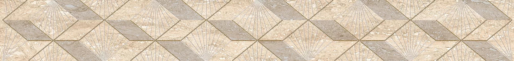 Плитка 587121002 Бордюр Ascoli Beige Diamond 63x7.5