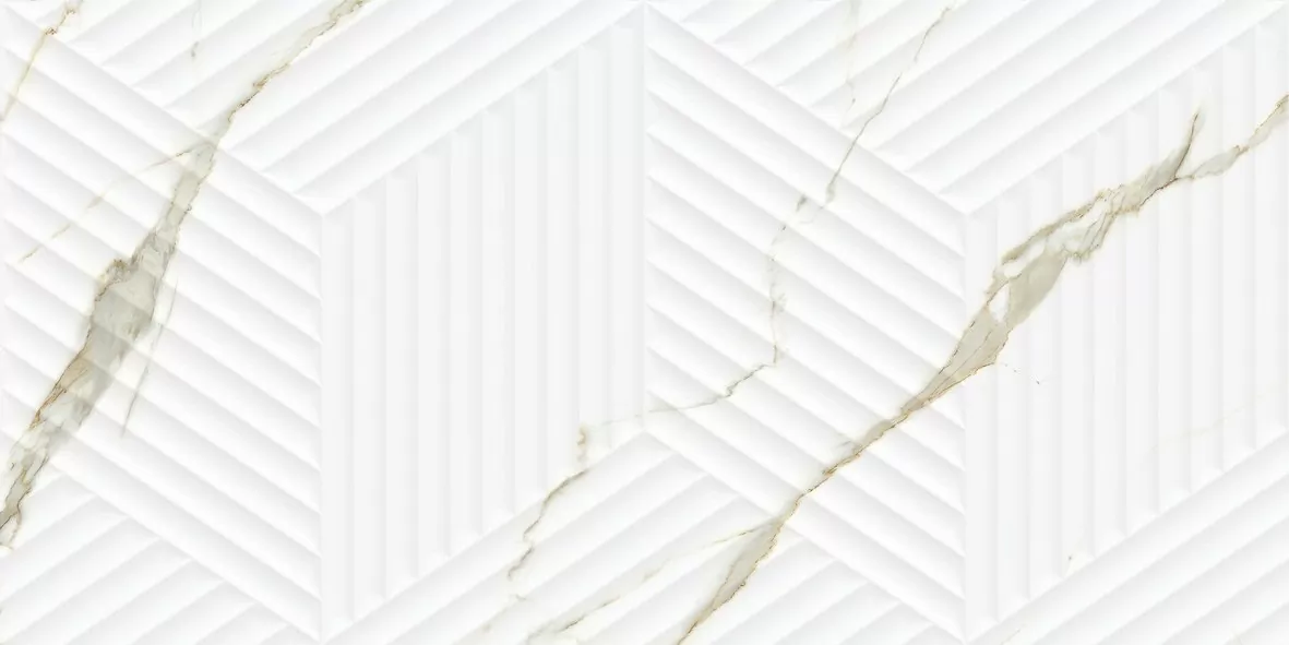 Плитка LE63063B-F53 Bianco Carrara Classico Cubo Rectificado 30х60
