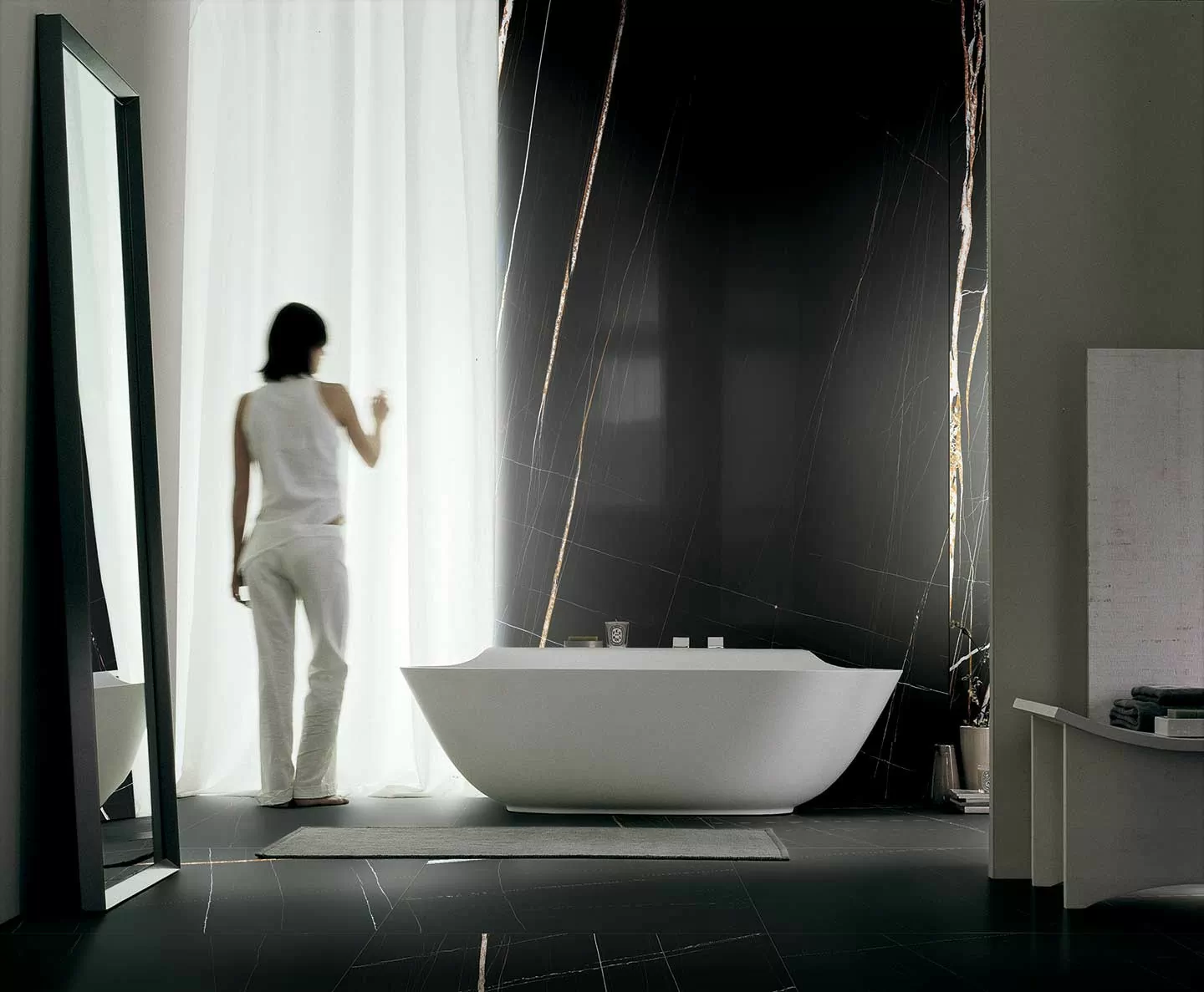Мозаика 756813 Stones 2.0 Calacatta Black Glossy Mosaico 6mm 7,5x7,5 30x30