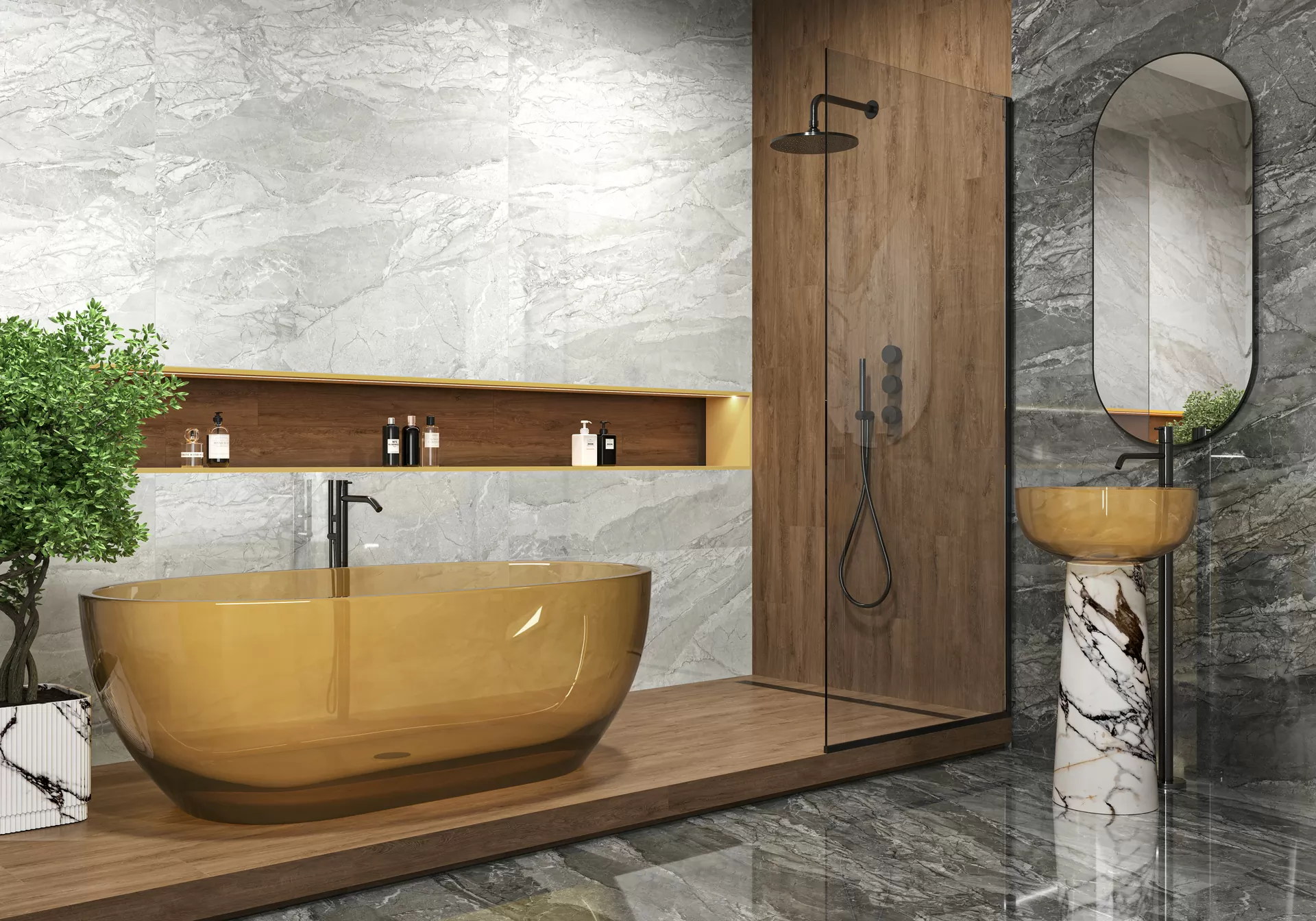 Керамогранит 60120INL18P Mineral Taup полированный 600x1200x7