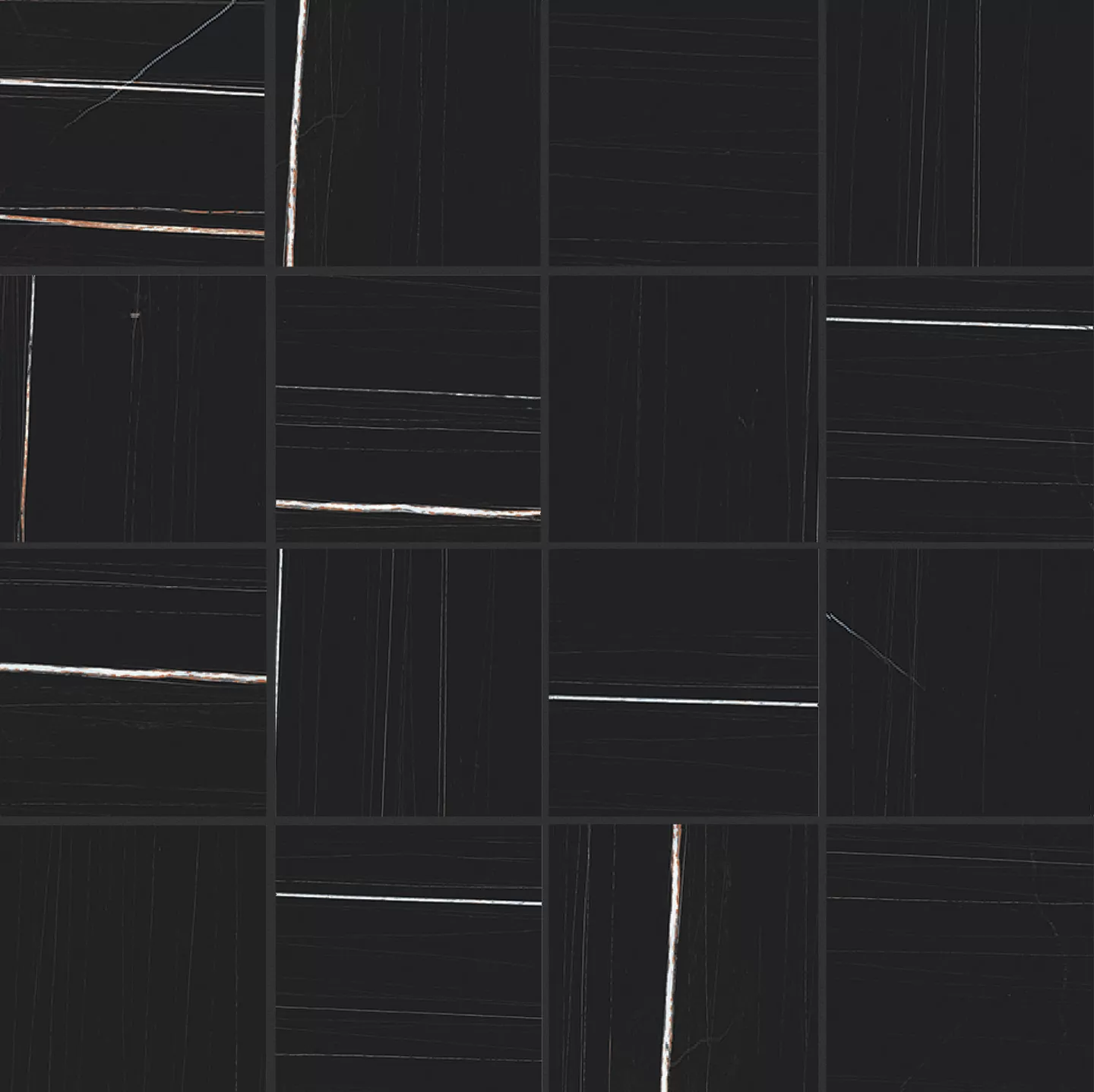 Мозаика 752808 Stones 2.0 Sahara Noir Glossy Mosaico 6mm 7,5x7,5 30x30