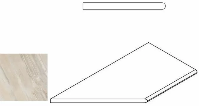 Керамогранит 620090000203 WHITE BORDO ROUND SX 30x60