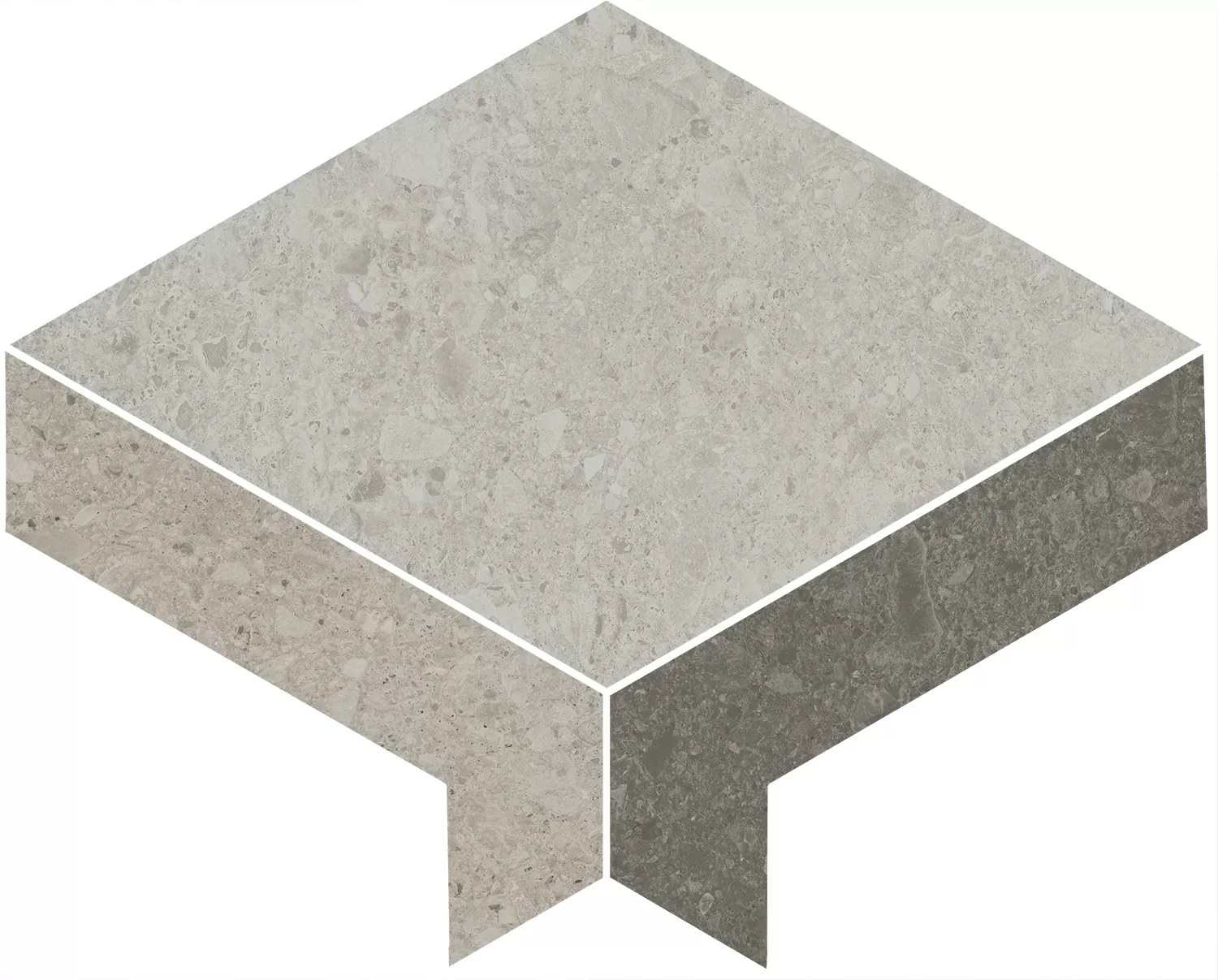 Керамогранит ID171 Декор Чеппо ди Гре 2 наборный матовый обрезной 30x24x0,9