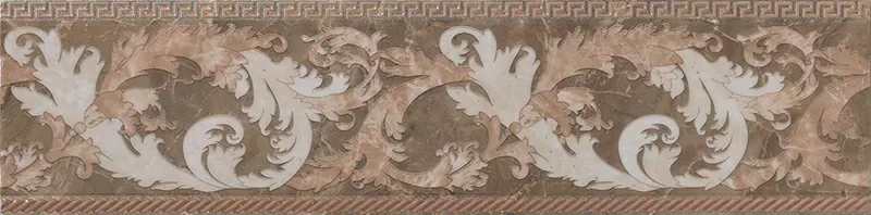 Керамогранит 240237 MARBLE FASCIA BAROCCA MARRONE LEV 14,4x58,5