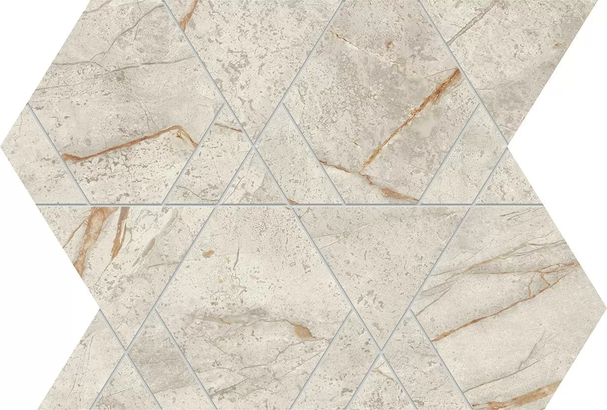 Мозаика AYLW Marvel Diva White Everest Mosaico Triangle Lapp 28,9х33,4