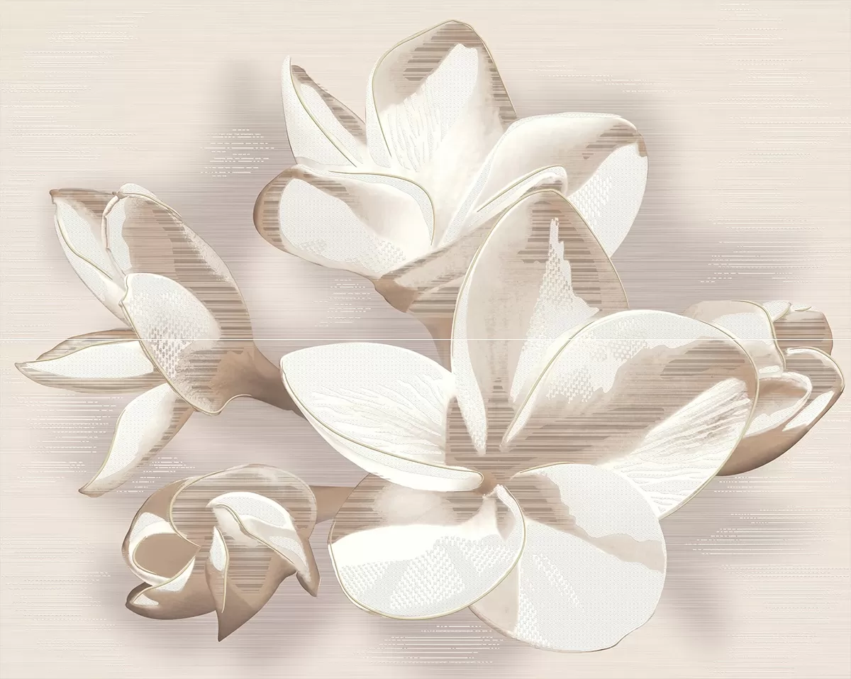 Плитка 584192004 Панно AMATI PLUMERIA BEIGE 40,2x50,5