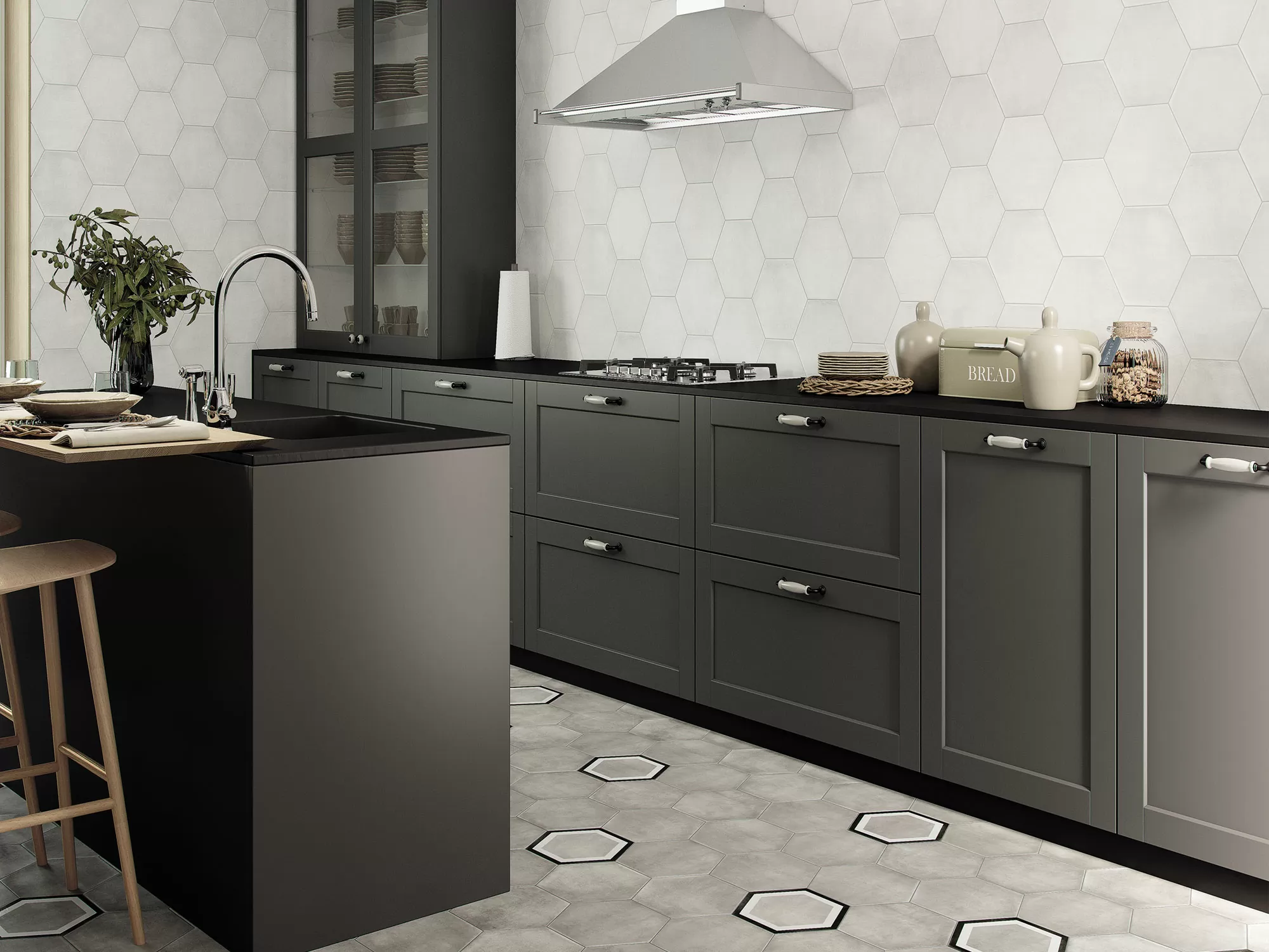 Керамогранит SIX Cementine Pisa Aqua 23x27