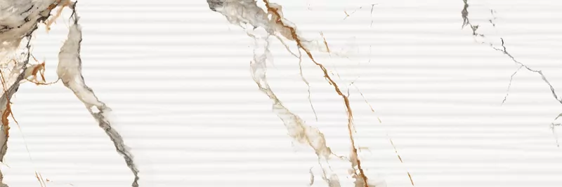 Плитка Calacatta Brillante Decor Ondas Rectificado 30x90