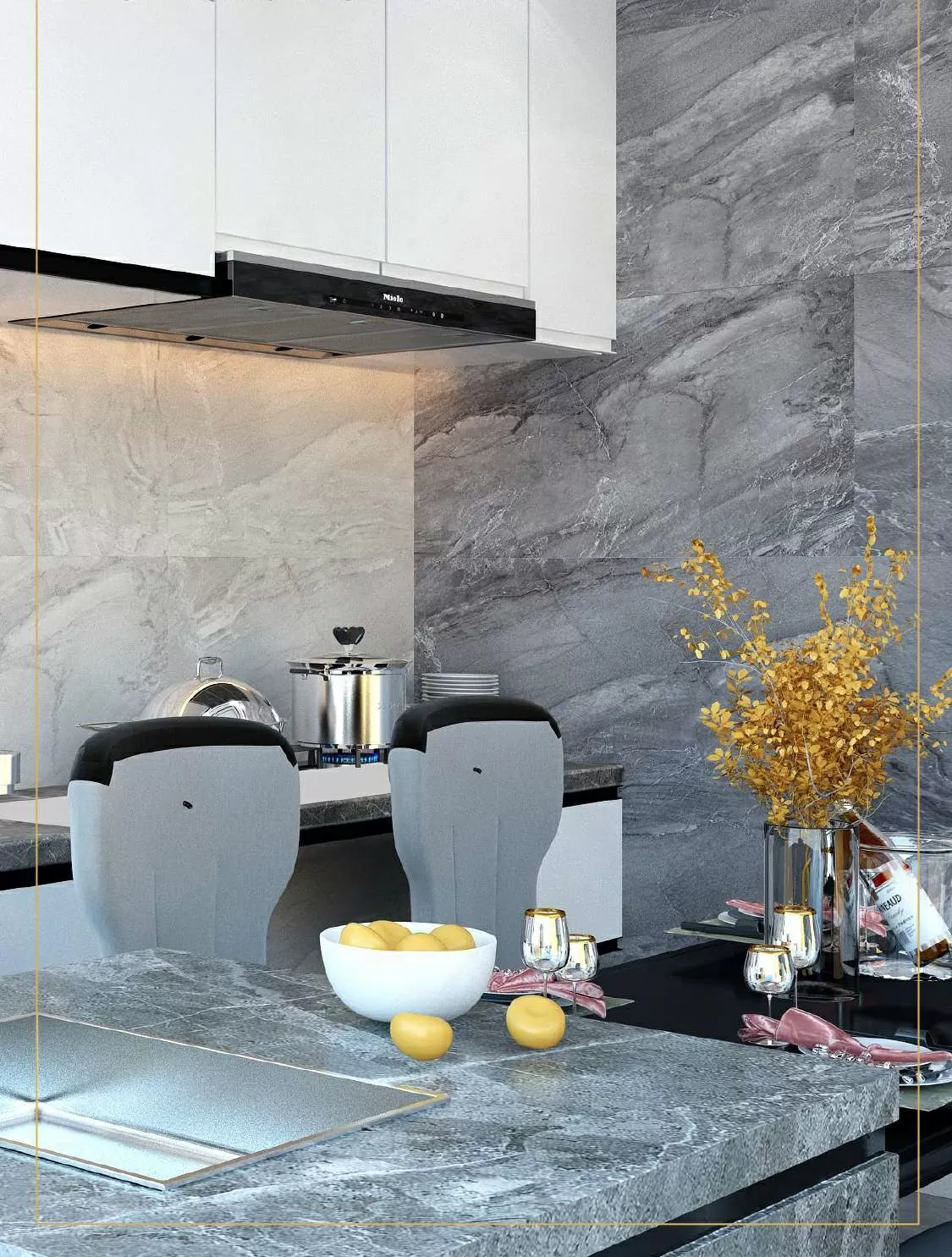 Керамогранит 9555 M35 Forzesko Light Gray Semi Polish Rect 60х120