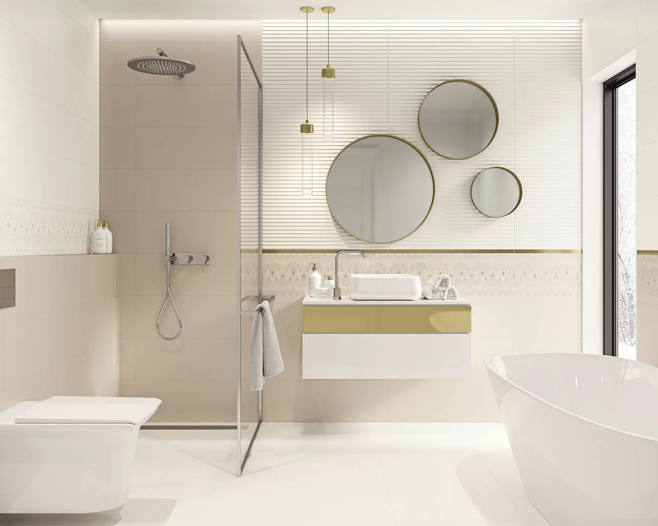 Плитка Caya Beige Inserto B 25х75