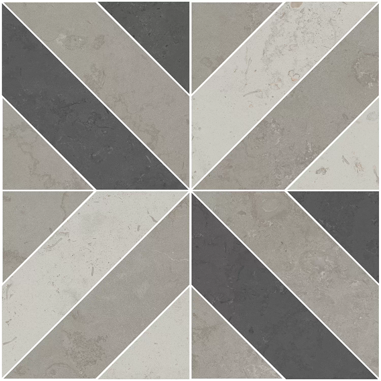 Керамогранит ID124T Декор Про Лаймстоун серый матовый 60х60