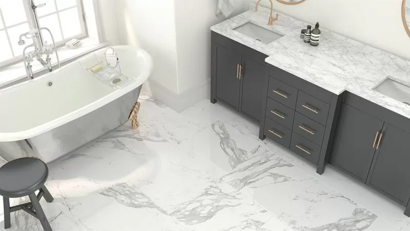 Керамогранит P10850 Eternal White Polished Rect 8.2mm 60x120