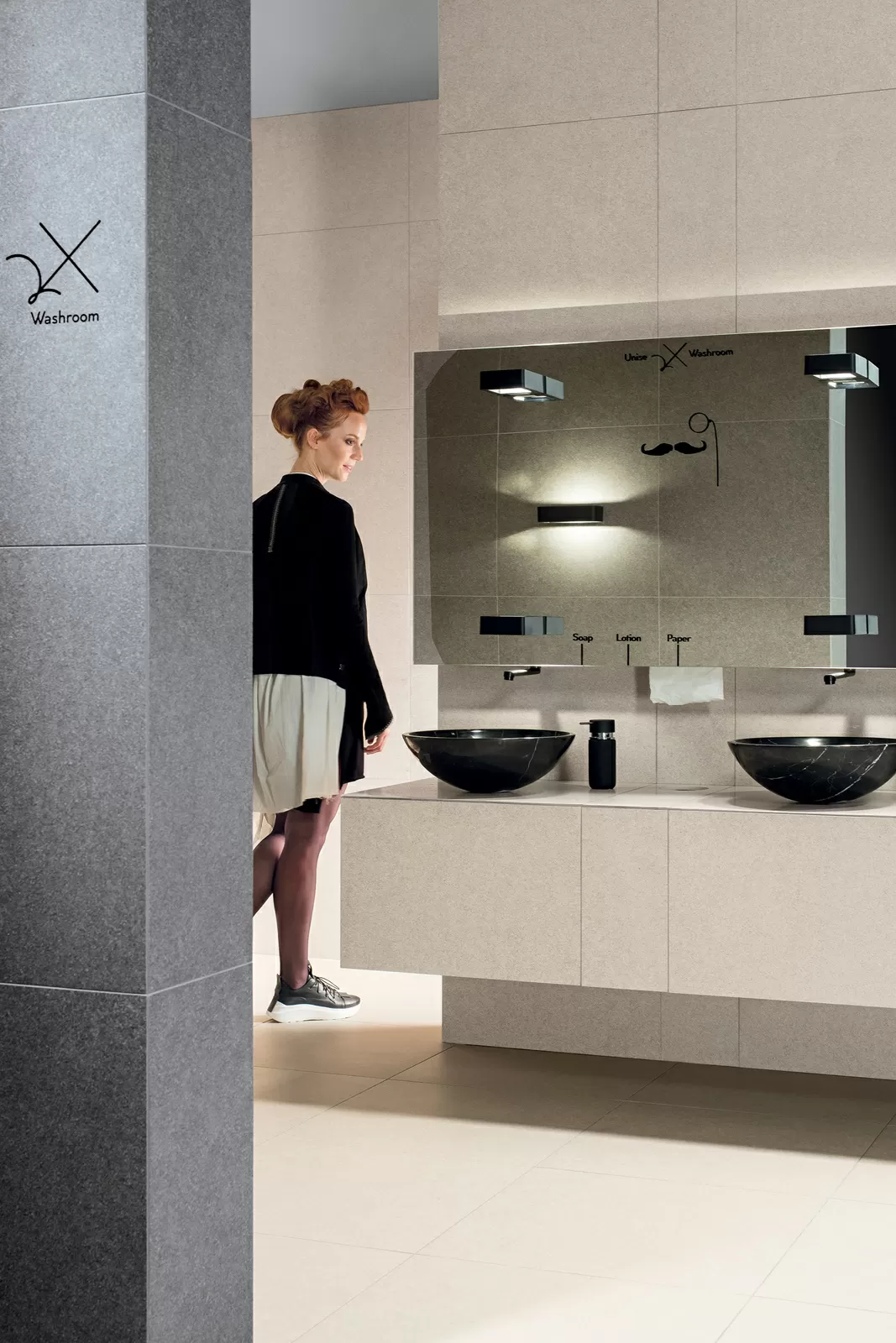 Керамогранит DAA4H782 Block dark grey R10 45x45