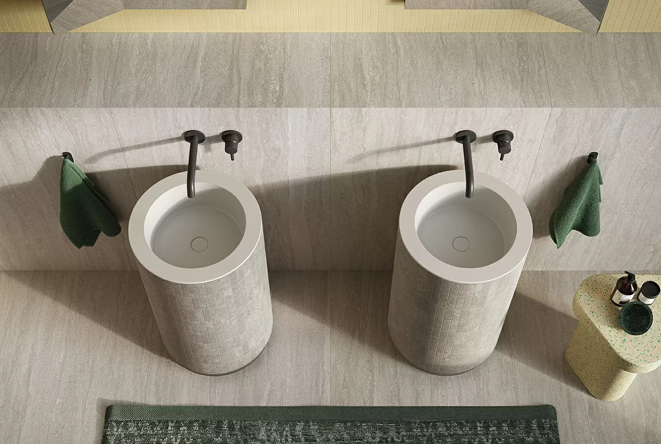 Керамогранит DR05BAR Dorset Tortora Cross Cut Ribbed SQ. 60x120