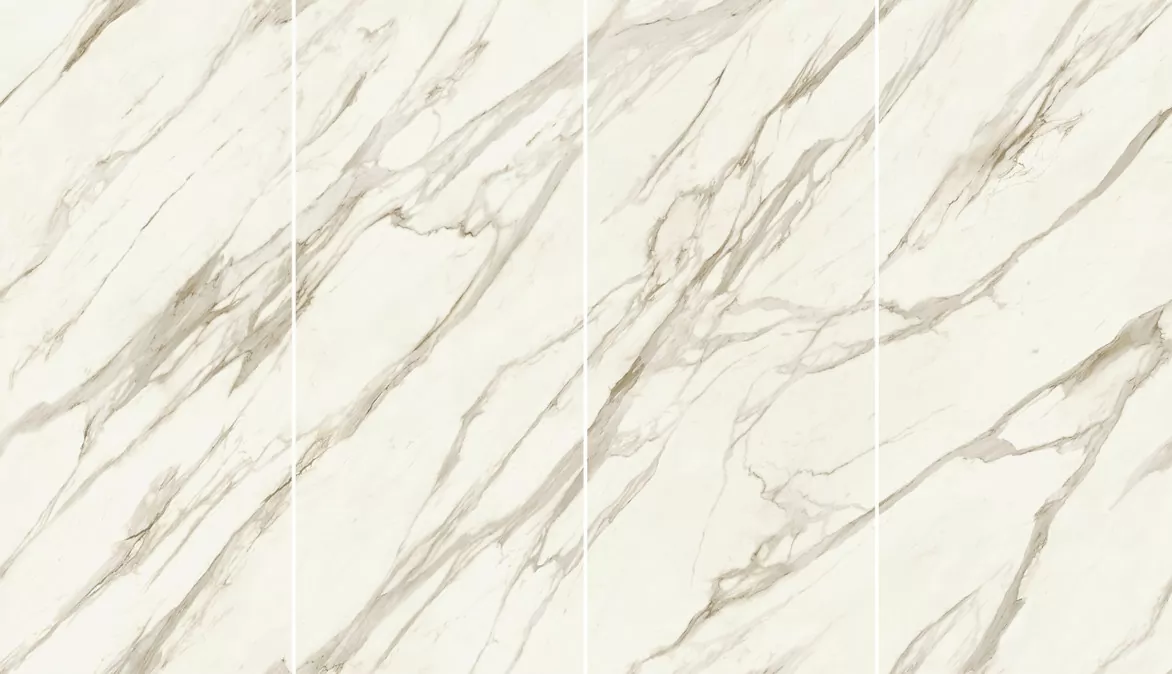 Керамогранит AKF9 Marvel Meraviglia Calacatta Bernini Kit Endless Lapp. 4pcs 6mm 120x278