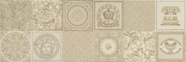 Плитка 68892 DECORATO CREMA PATCHWORK ORO mix 25x75