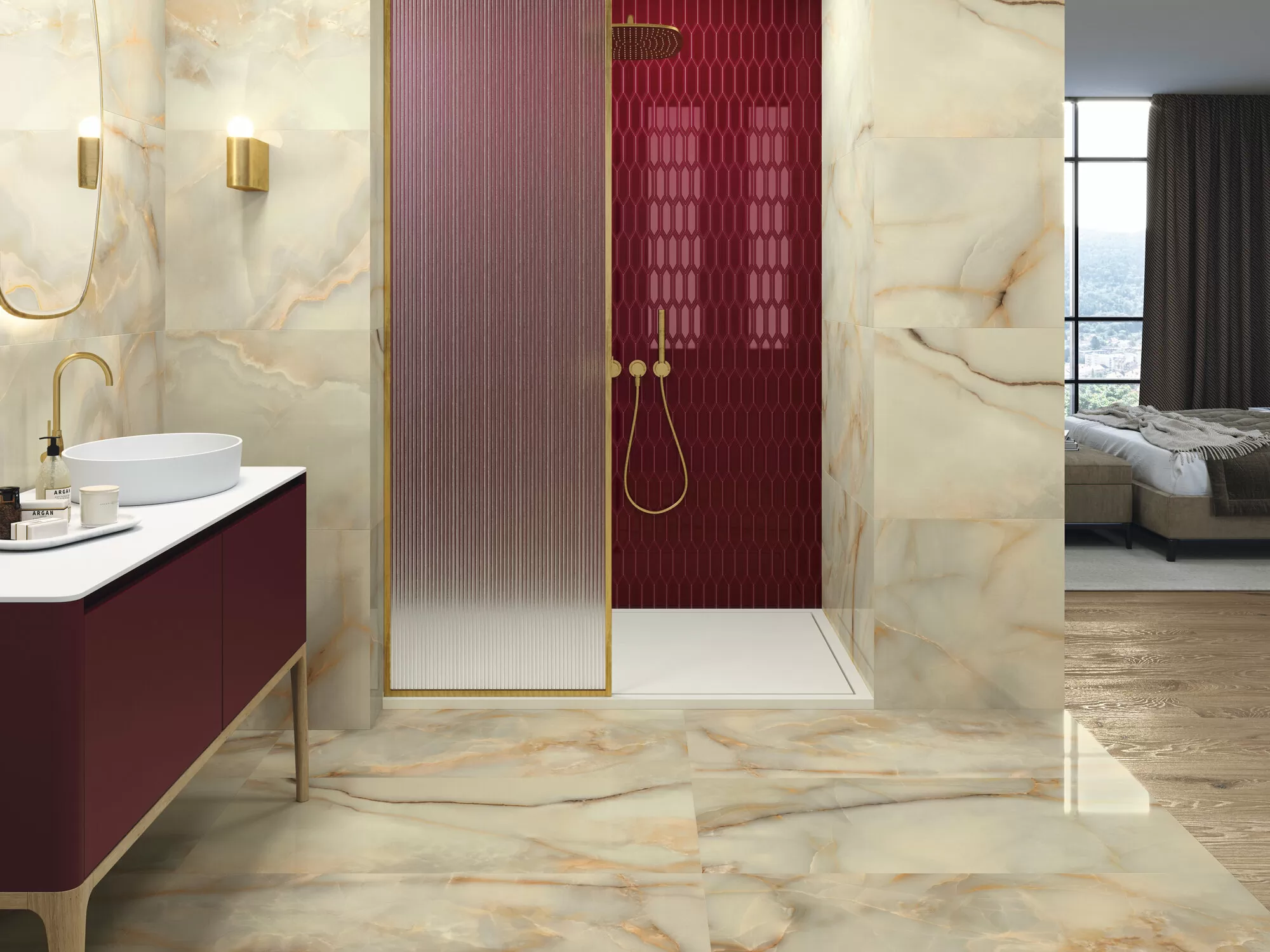 Керамогранит A037990 Onice Honey Pol Rect 60х120