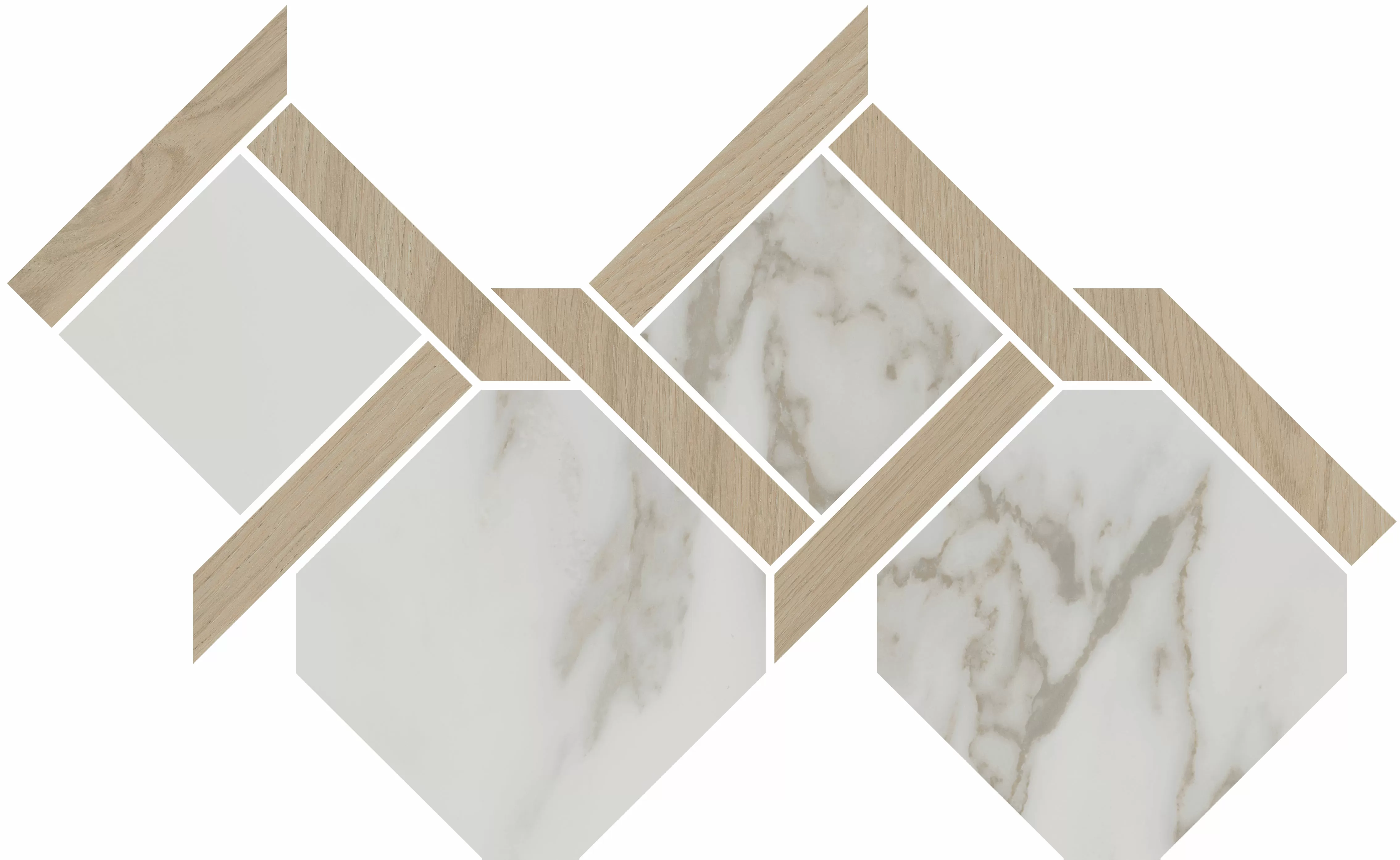 Керамогранит ID168 Декор Монте Тиберио наборный матовый 48x29,5x0,9