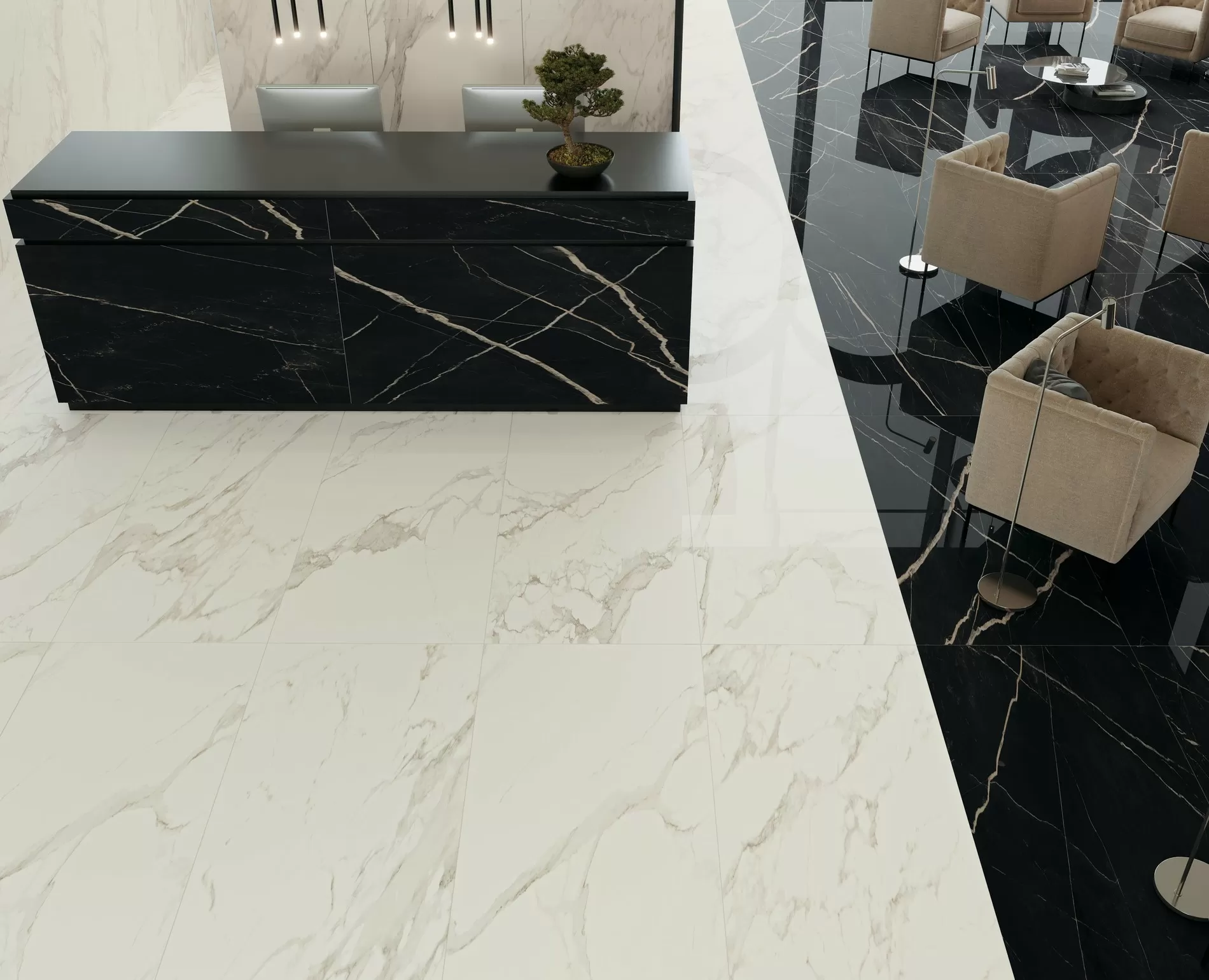 Керамогранит 610015000626 Empire Calacatta Black Lapp 60x60