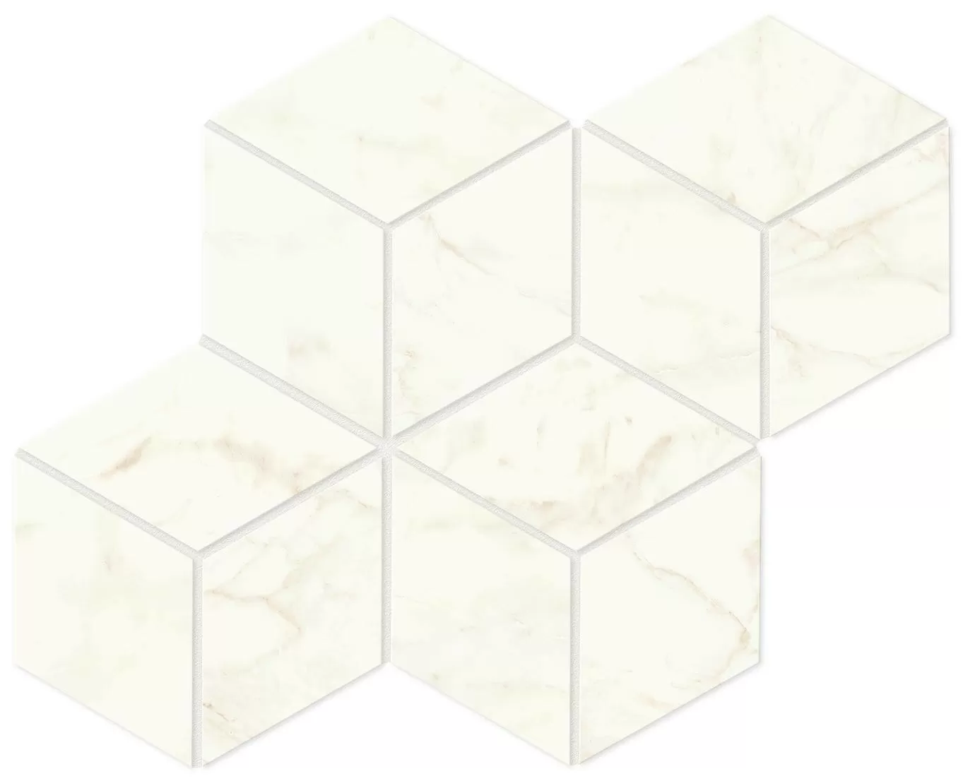 Мозаика A417 Marvel Calacatta Delicato Mosaico Esagono Matt 30x35