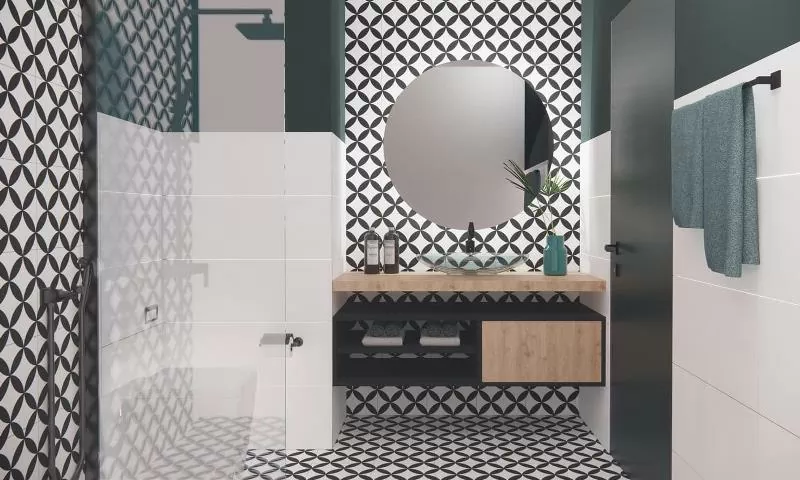 Керамогранит Circle Black Pre-Cut 45x45