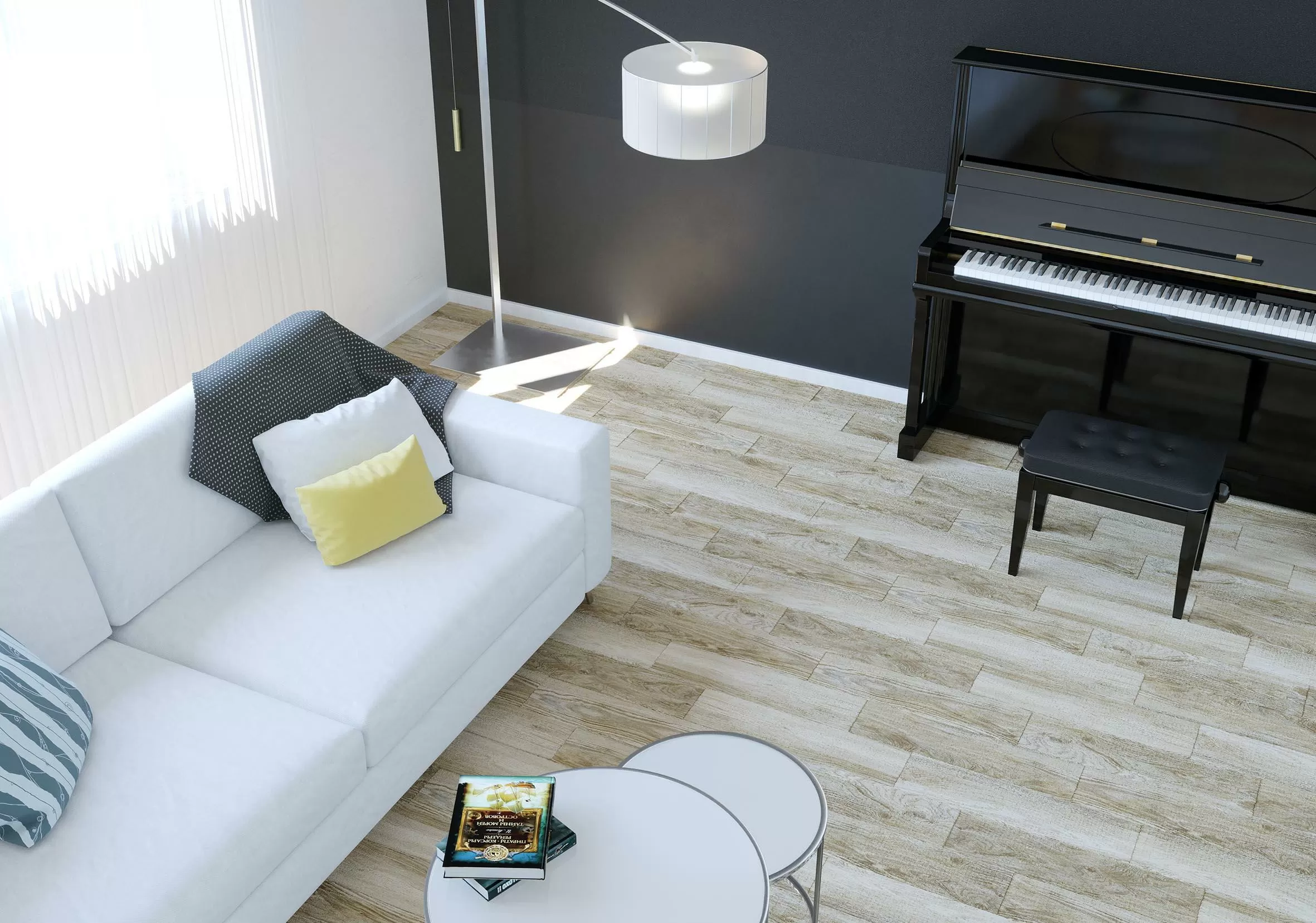 Керамогранит Pino янтарный 15х60