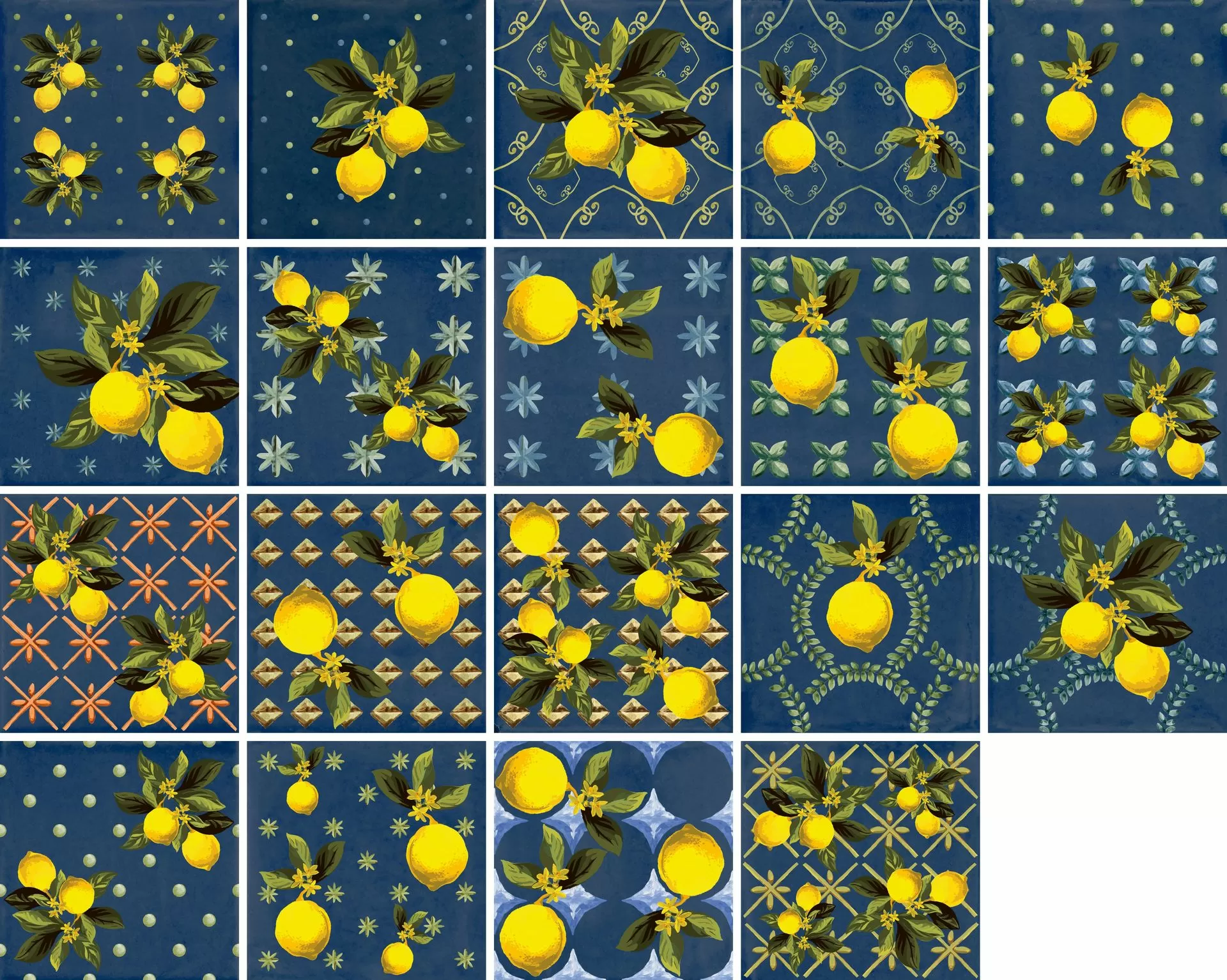 Керамогранит Giardino Blu Mix Luc 20x20