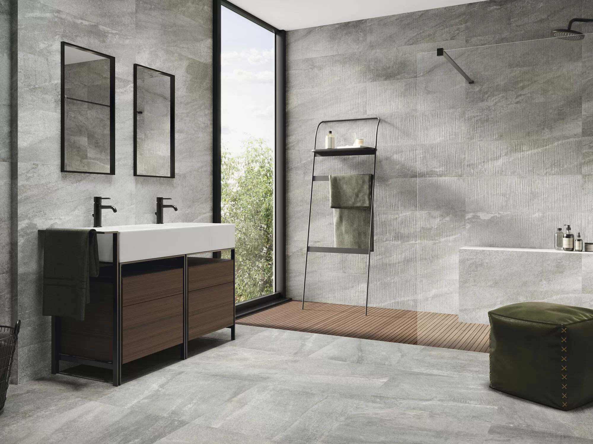Плитка Stick Astra Grey Rect 30x90