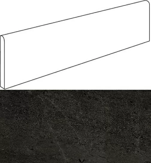 Керамогранит 610130002166 Wise Dark Battiscopa 7.2x60