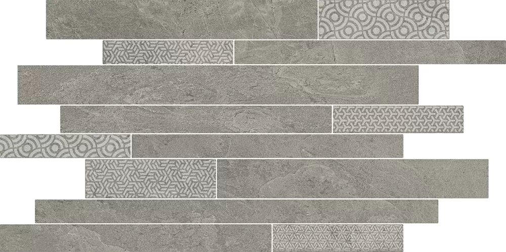 Керамогранит SBM010/SG458420 Ламелла серый мозаичный 50,2x25x8,5