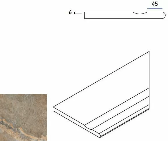 Керамогранит 620090000213 DARK BORDO SVASATO ROUND DX 30x60