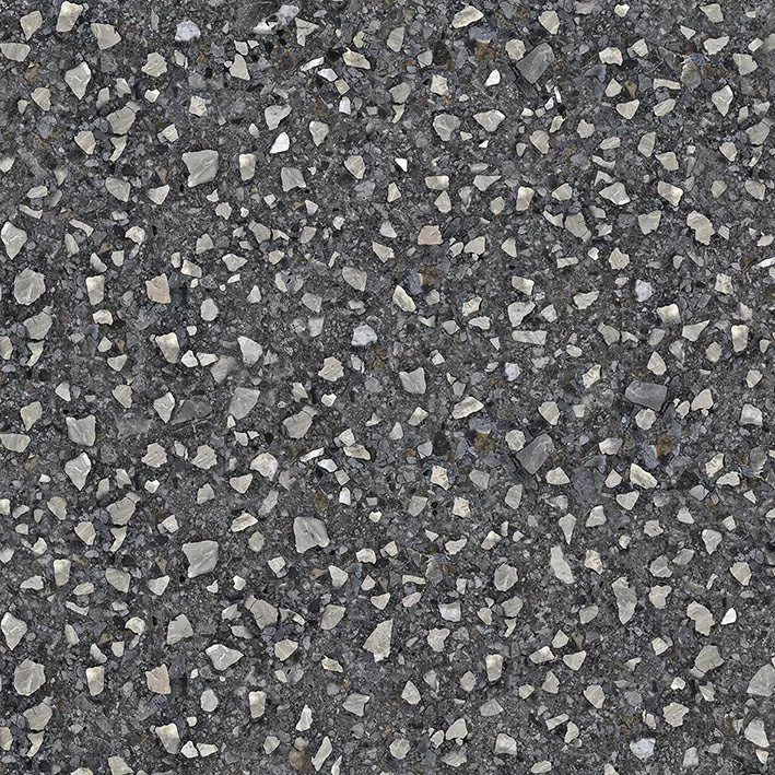 Керамогранит NR0379 Black Terrazzo черный матовый 600х600х10