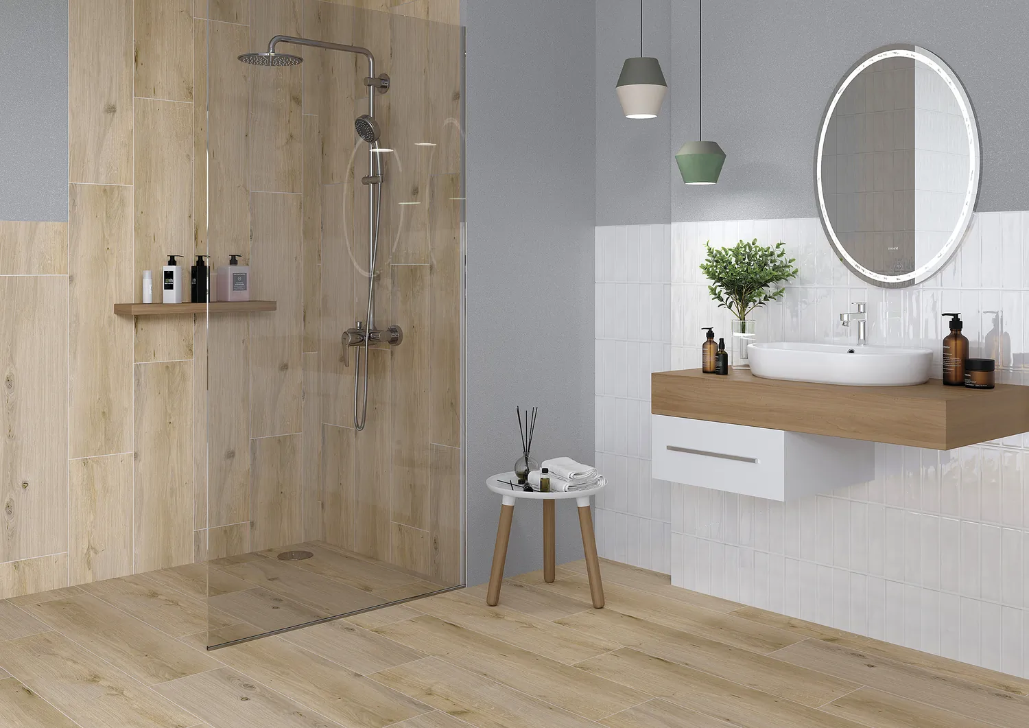 Керамогранит А15987 Natural светло-коричневый ректификат R12 21,8x89,8