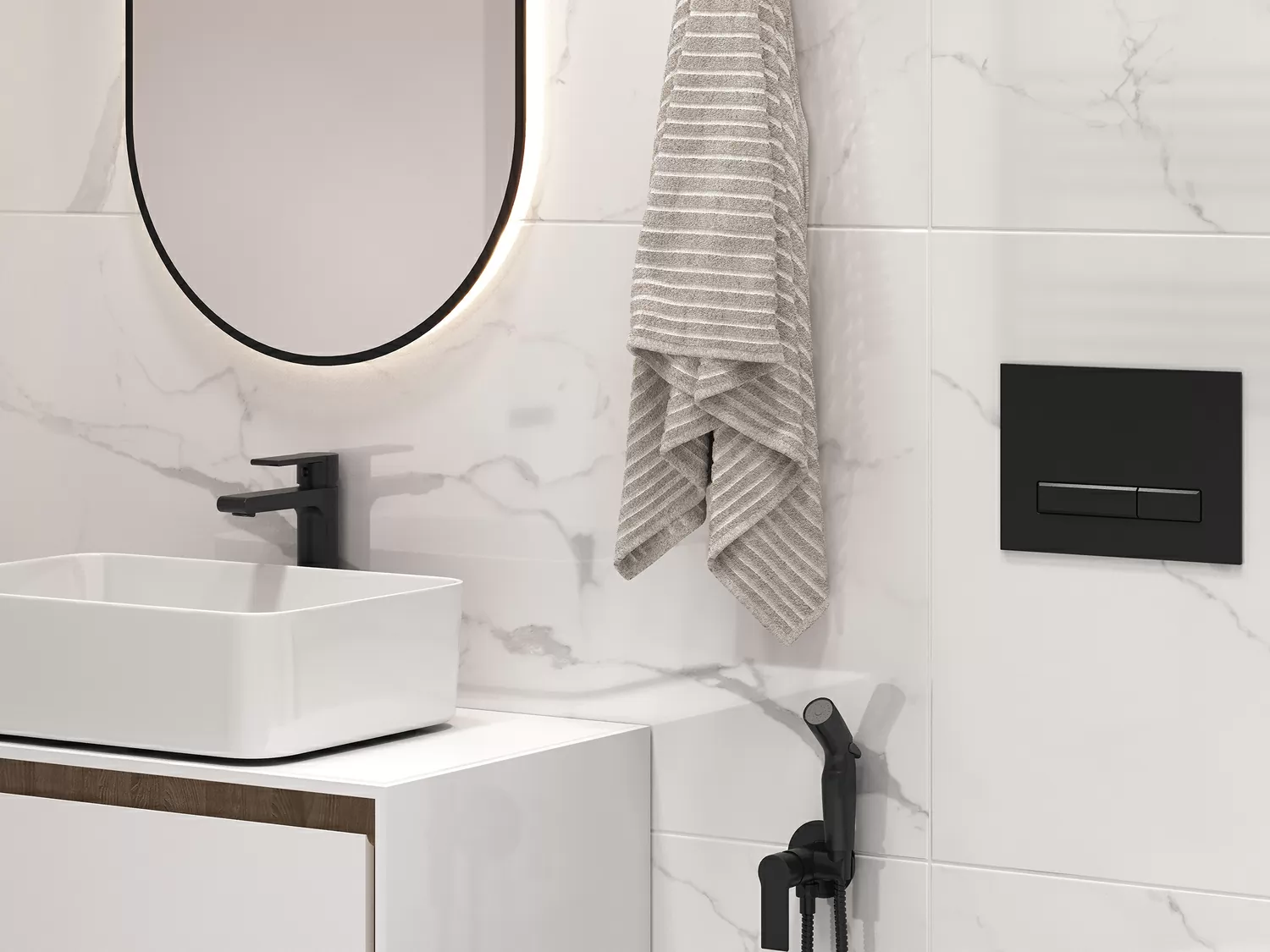 Керамогранит 17127 Deep Calacatta полированный белый ректификат 60x120