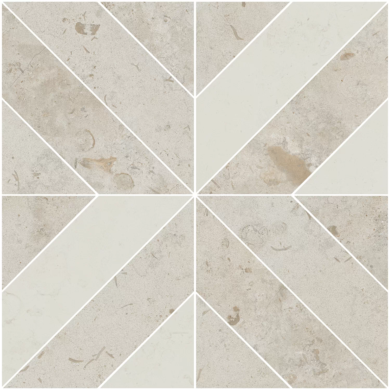 Керамогранит ID125 Декор Про Лаймстоун бежевый матовый 60х60