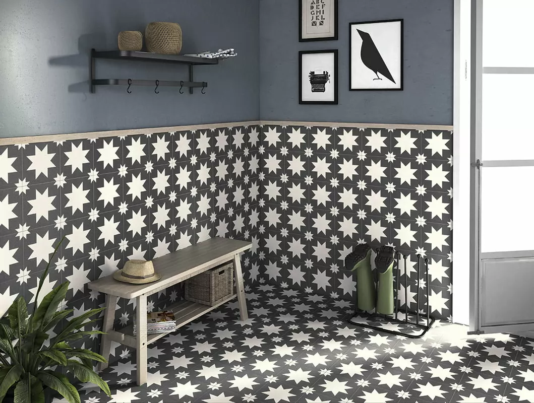 Керамогранит Fired Middle Black Mate 20x20