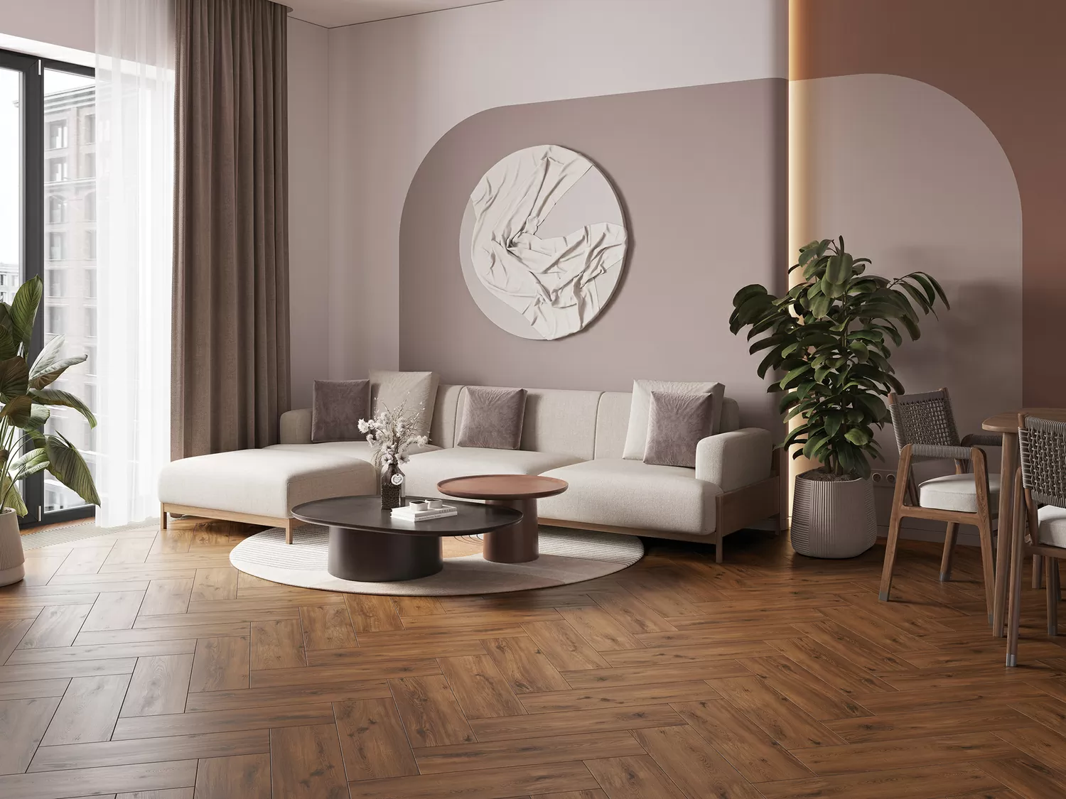 Керамогранит A17487 Oakwood Тёмно-коричневый 18.5x59.8