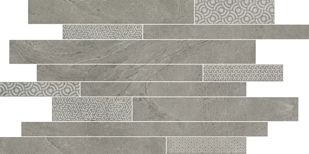 Керамогранит SBM010/SG458420 Ламелла серый мозаичный 50,2x25x8,5