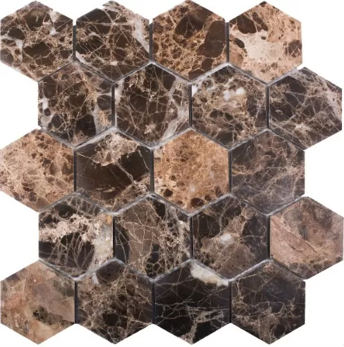 Мозаика HEXAGON DARK EMPERADOR POLISHED 28,2х26