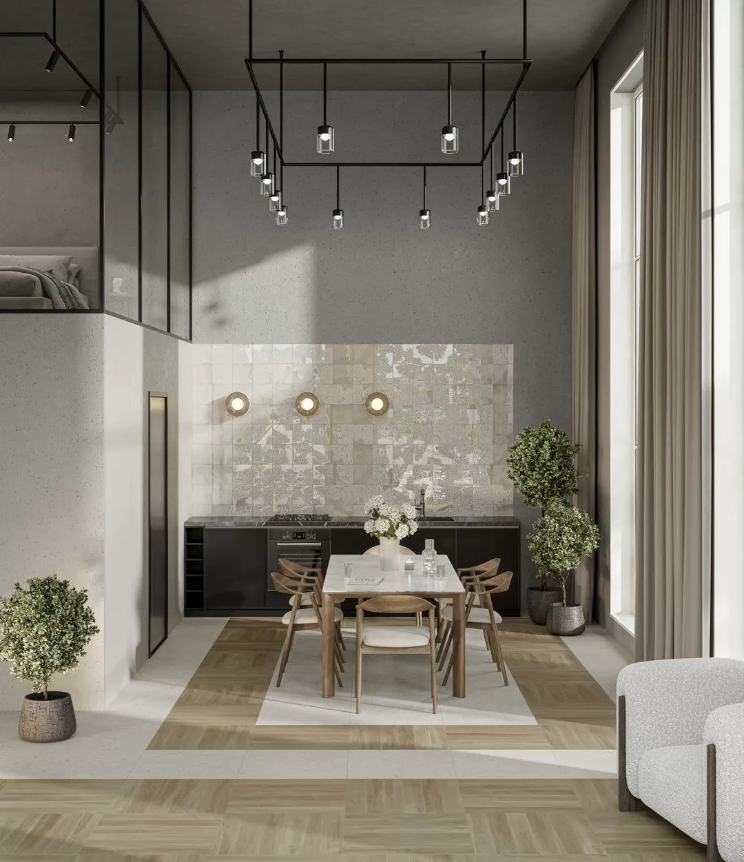 Керамогранит OS/A346/SG618420R Вставка Тьеполо 4 матовый обрезной 9,6x9,6x0,9