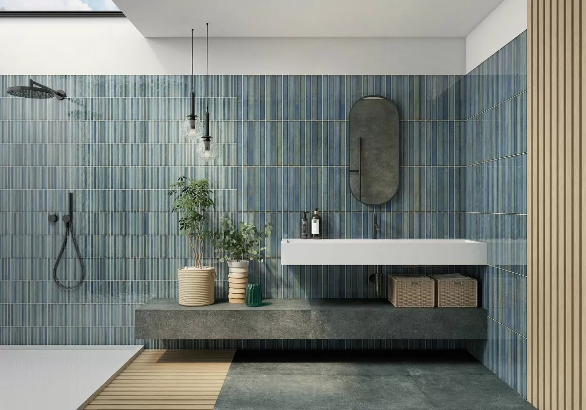 Плитка Brick Raku Grey 35x35