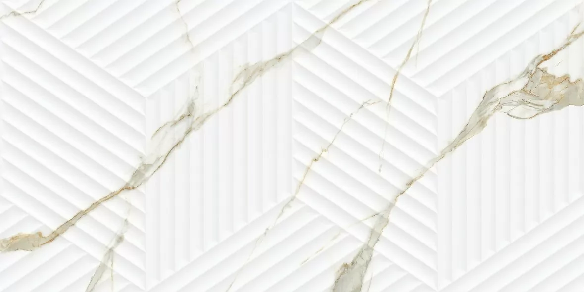 Плитка LE63063B-F53 Bianco Carrara Classico Cubo Rectificado 30х60